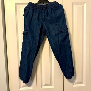 Girls Gap Cargo Lightweight Denim Joggers Size XL-12